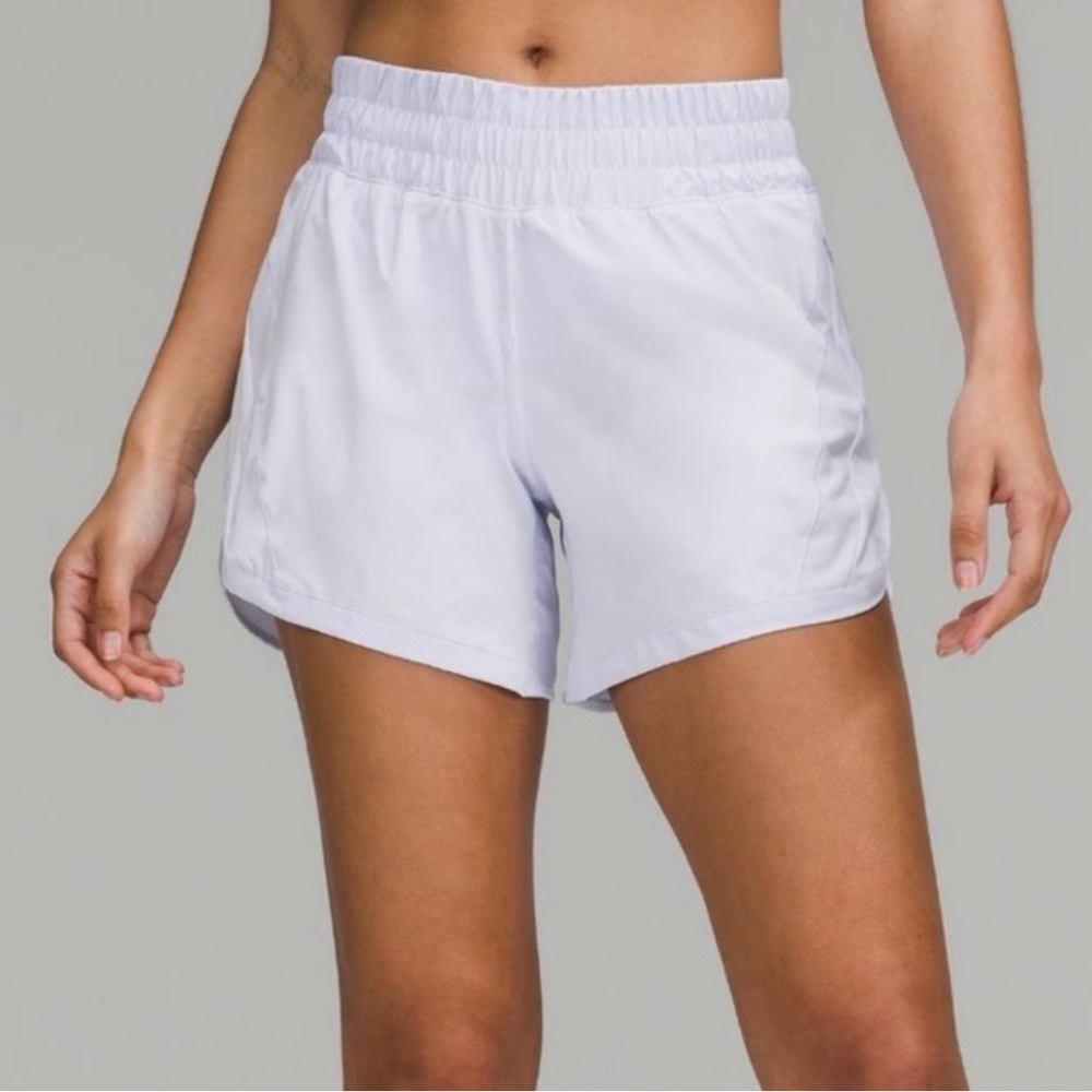 Lululemon Track That HR Short Lined Pastel Blue Size 8 NWT